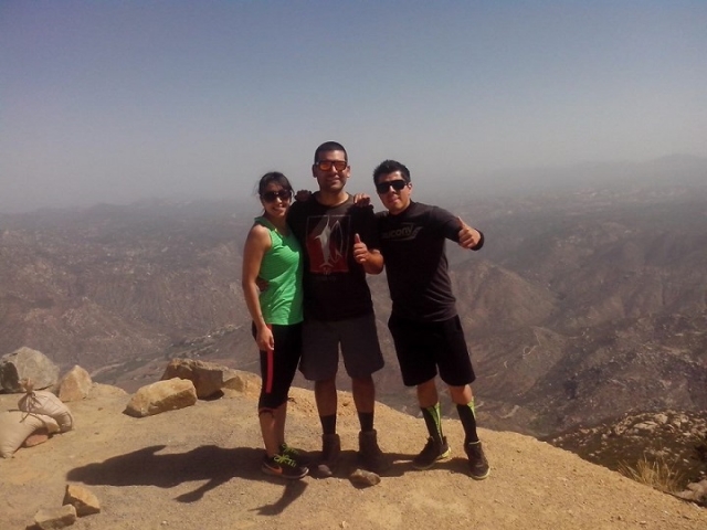 en la cima
